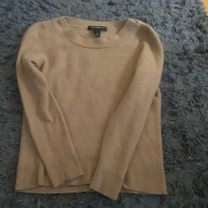 light cafe brown fuzzy sweater